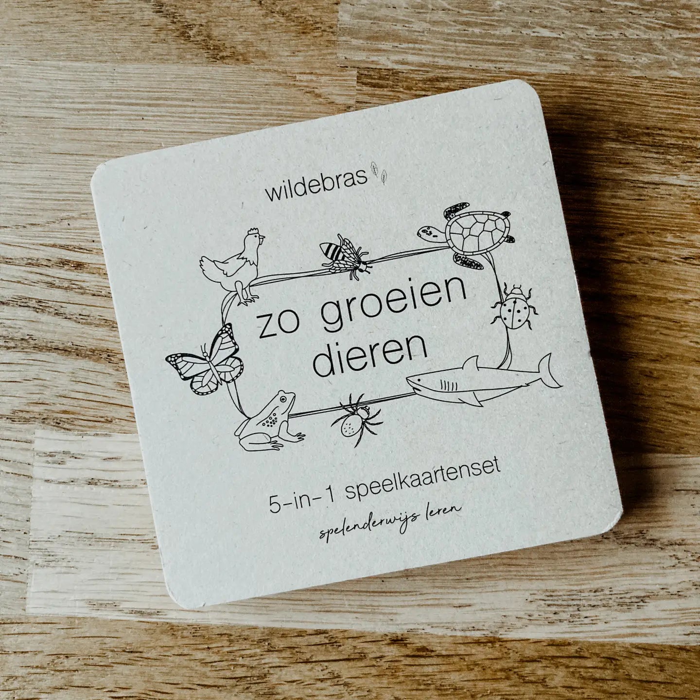 Wildebras | Flashcards | 5 in 1 Memory | Zo Groeien Dieren