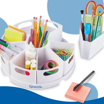 Opbergorganizer met uitneembare bakjes – wit | Learning Resources