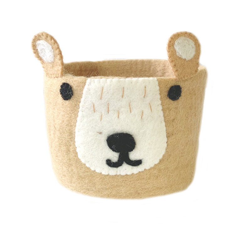 BeYoona | Vilten Mandje | Beer Crème