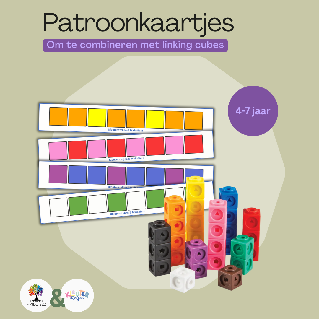 Mkiddiezz & Kleuterateljee | Printable | Patroonkaartjes