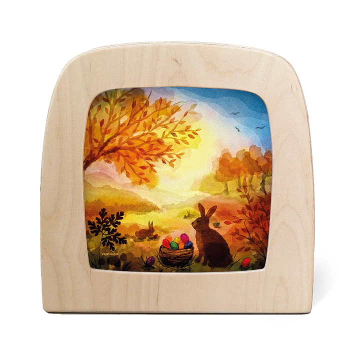 Vogel Geluk | Seizoensplaat | Paasmandje