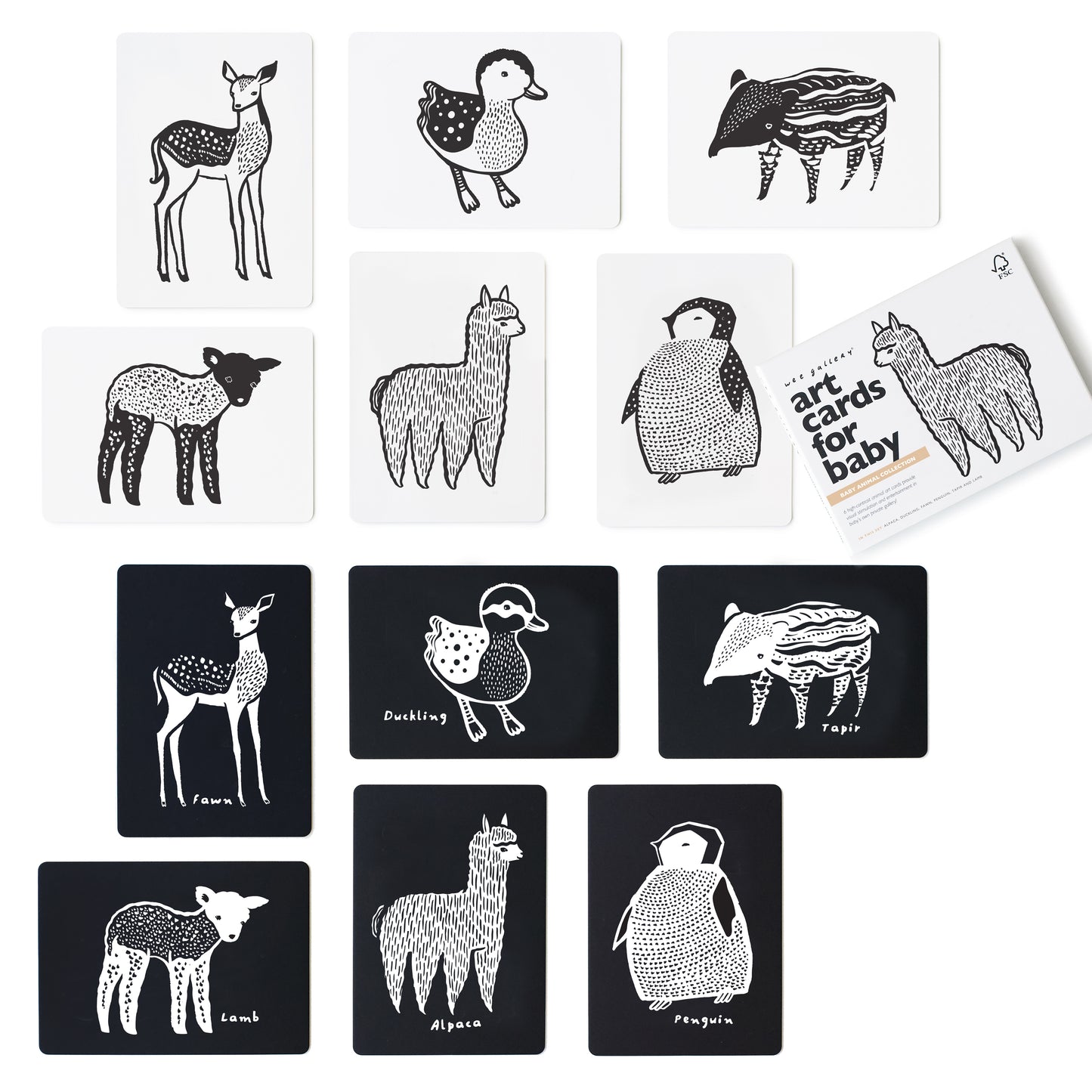 Wee Gallery | Art Cards | Baby Dieren