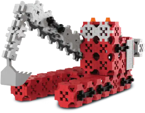 Trefl | Connect | Bouwblokken M | Brandweerwagen / Rups Graafmachine | stuks