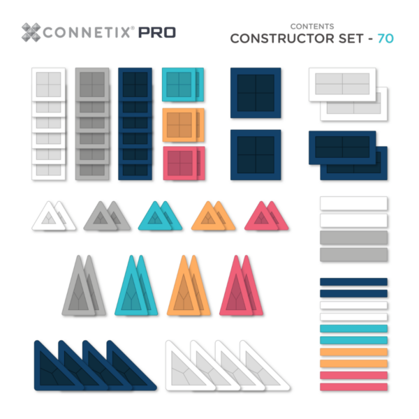 Connetix® | PRO | Constructor Set | 70 Stuks