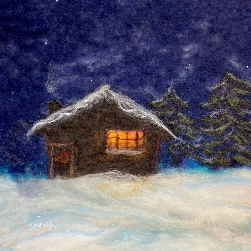 Het Wol Feetje | Seizoensplaat | Winterhuisje