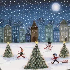 Bijdehansje | Seizoensplaat | Kerst Schaatsen