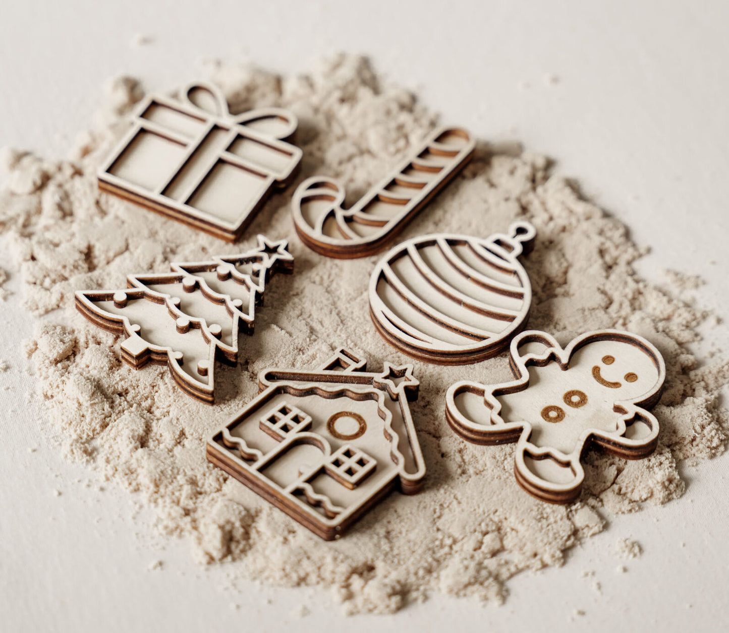 Leukmetletters | Vulvorm | Mini Set | Kerstmis Boom