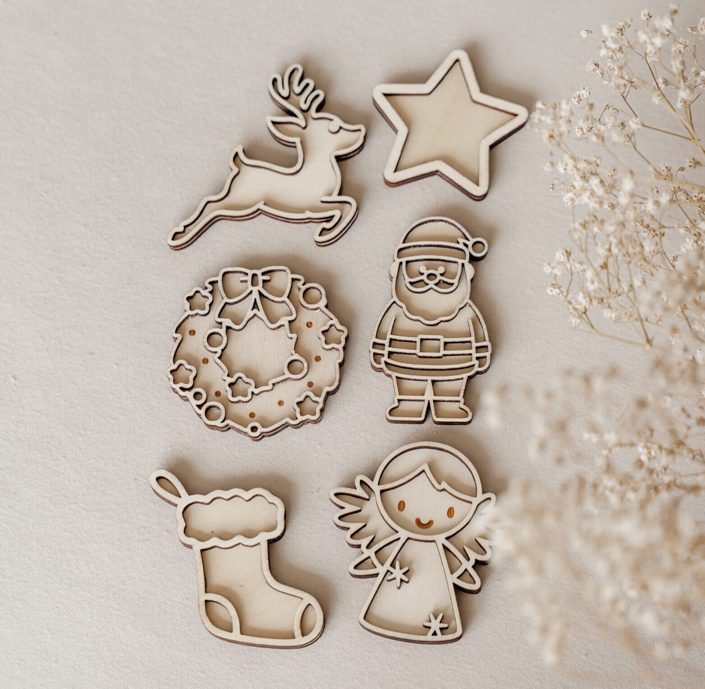 Leukmetletters | Vulvorm | Mini Set | Kerstmis Krans