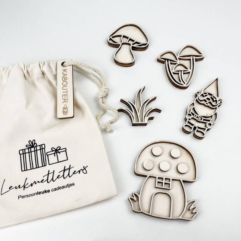 Leukmetletters | Vulvorm | Mini Set | Kabouter