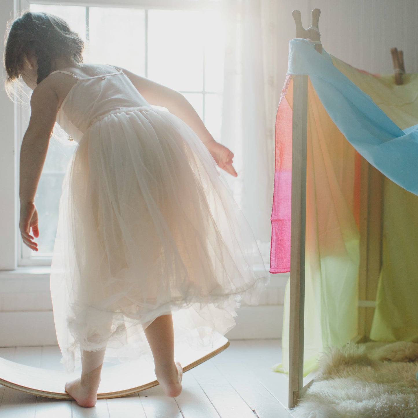 Sarah's Silks | Speelzijde | Katoen XL | Regenboog