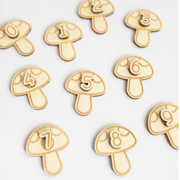 Studio de Rijk | Telfiguren | Paddestoelen met Cijfers 0-9
