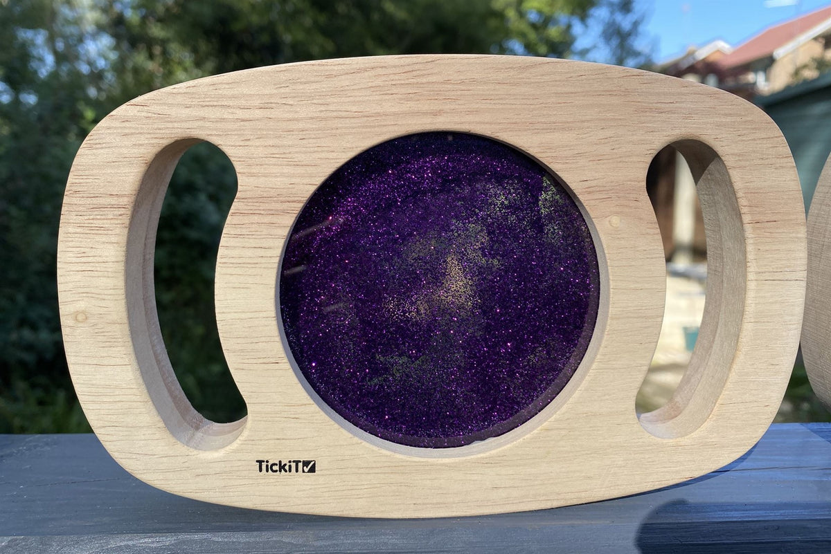 Ontdekkingsframe – Glitter paars | TickiT