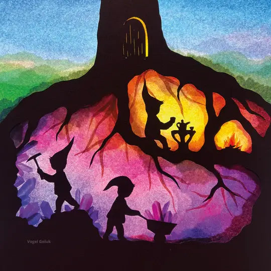 Vogel Geluk | Seizoensplaat | Dwergen