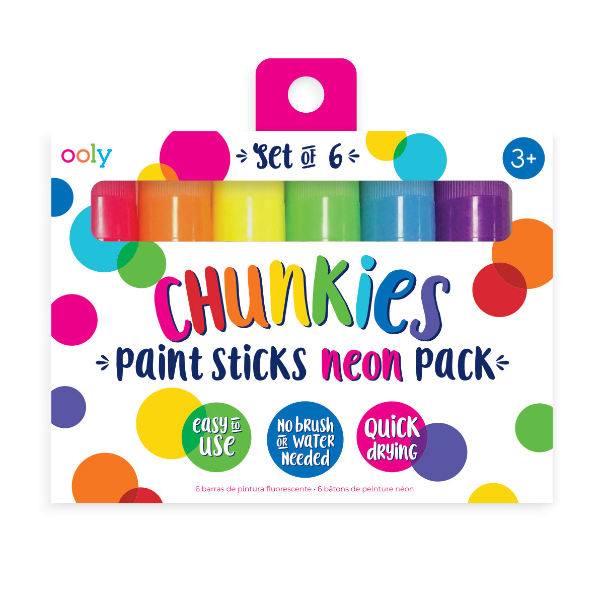 Ooly | Chunkies | Verfstiften | Neon | 6 Stuks