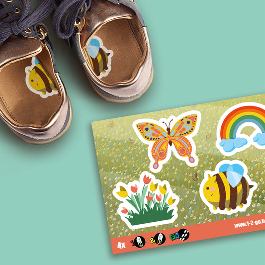 1-2 Go | Schoenstickers | Bloemetjes en Bijtjes