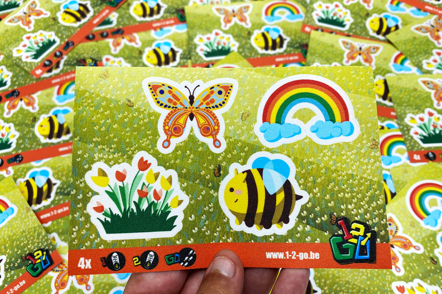 1-2 Go | Schoenstickers | Bloemetjes en Bijtjes