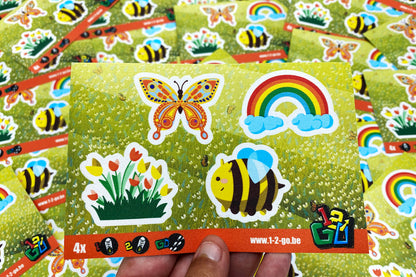 1-2 Go | Schoenstickers | Bloemetjes en Bijtjes