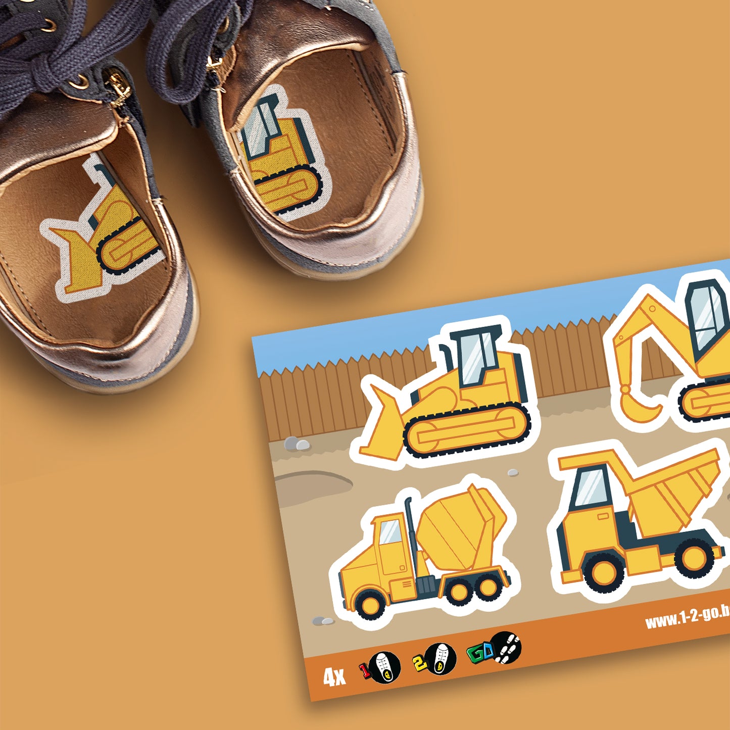 1-2 Go | Schoenstickers | Bouwwerf