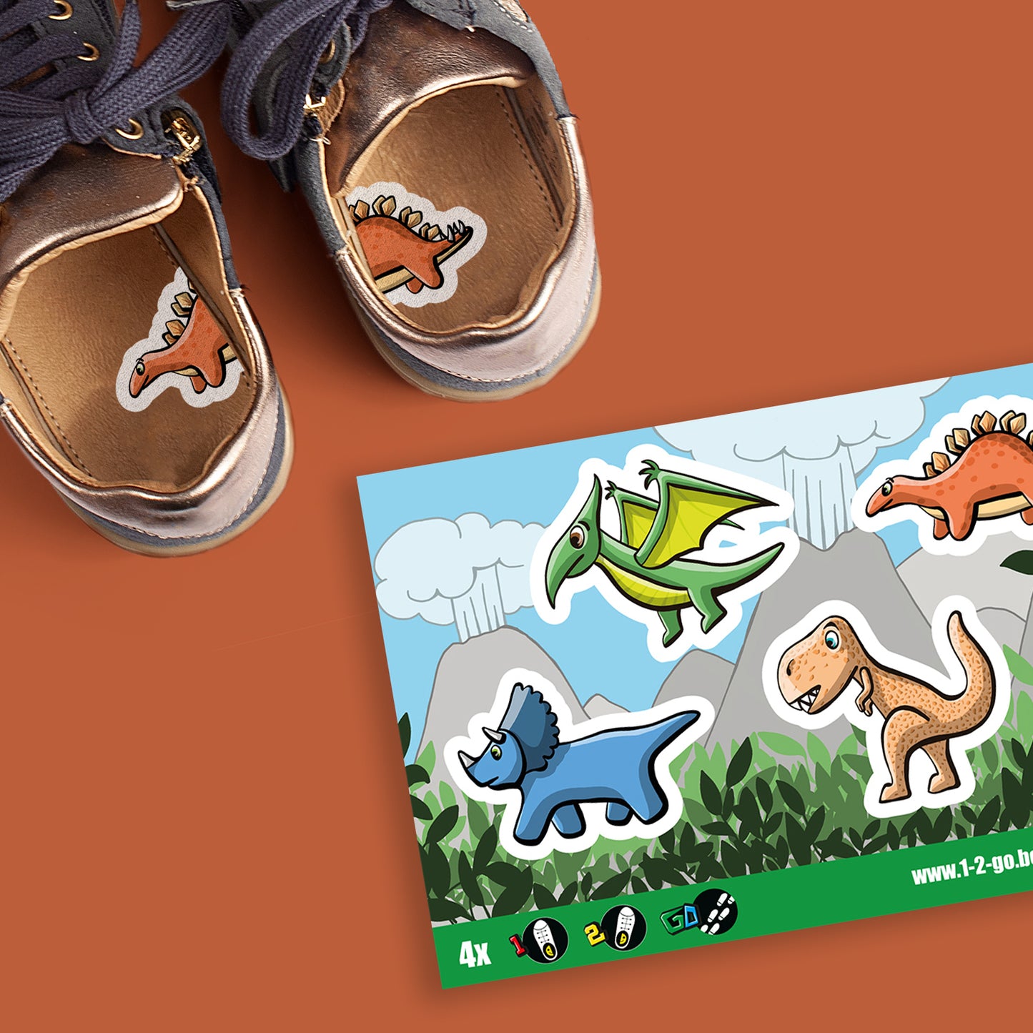 1-2 Go | Schoenstickers | Dino's