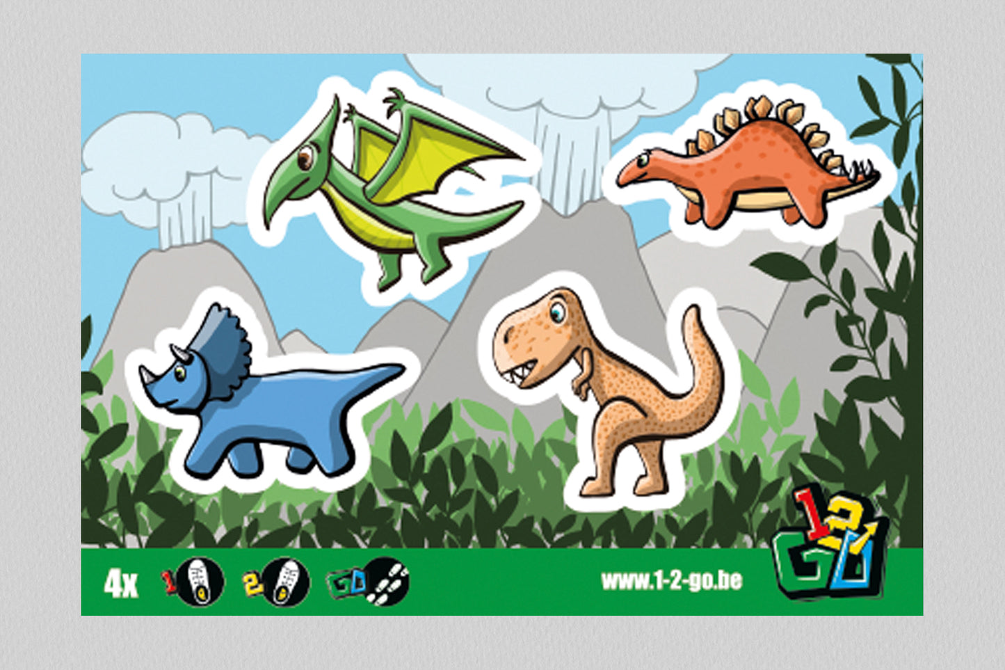 1-2 Go | Schoenstickers | Dino's