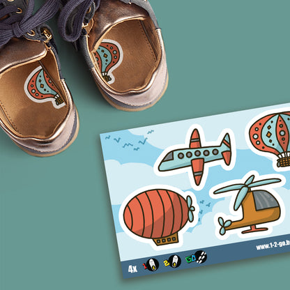 1-2 Go | Schoenstickers | Luchtvoertuigen