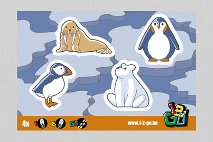 1-2 Go | Schoenstickers | Pooldiertjes