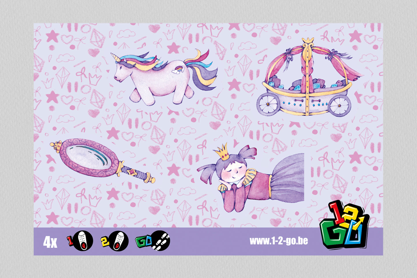 1-2 Go | Schoenstickers | Prinsessen