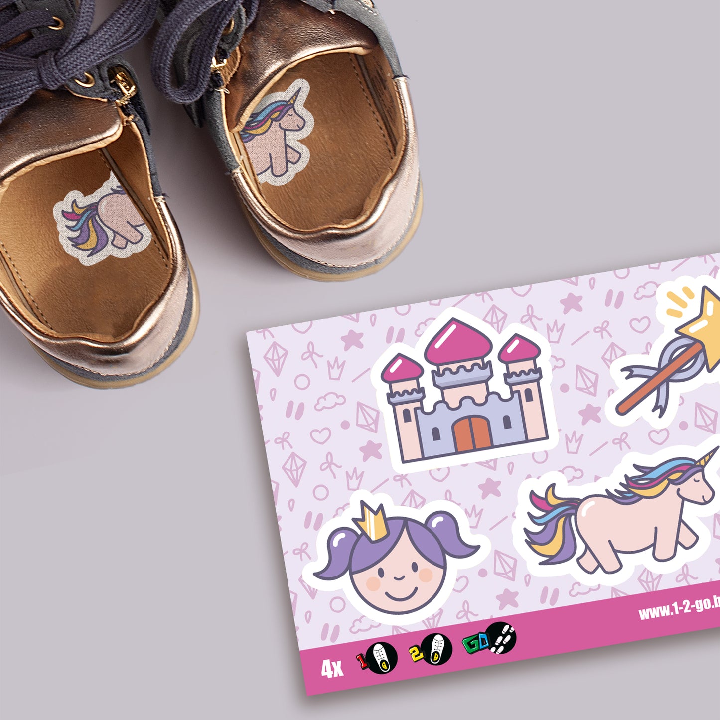 1-2 Go | Schoenstickers | Prinsessen (Vernieuwde Versie)