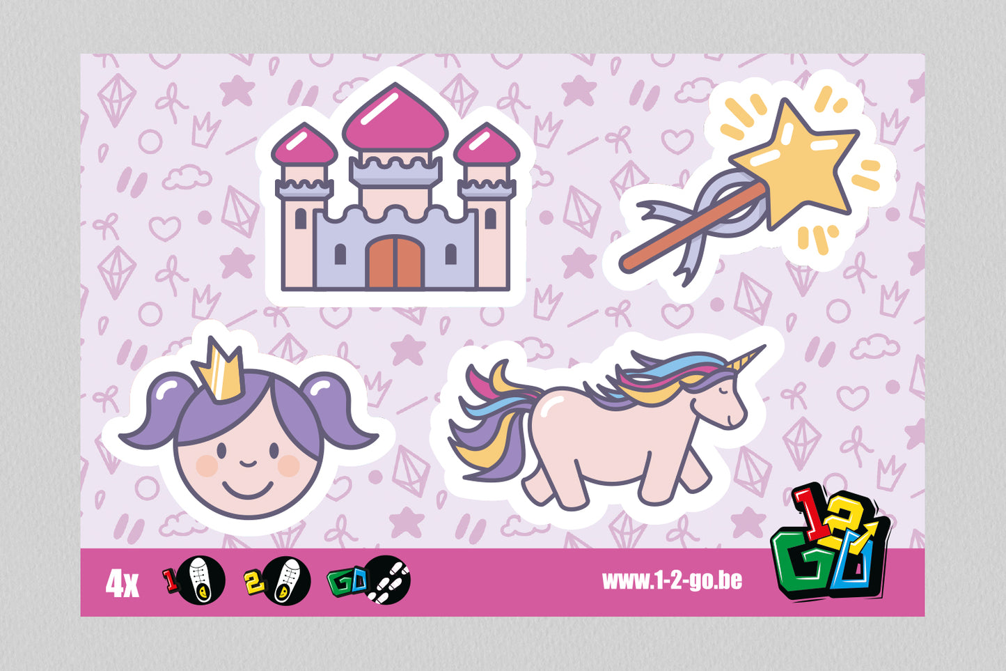 1-2 Go | Schoenstickers | Prinsessen (Vernieuwde Versie)