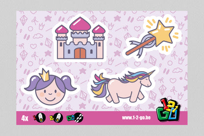 1-2 Go | Schoenstickers | Prinsessen (Vernieuwde Versie)
