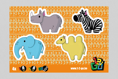1-2 Go | Schoenstickers | Safari