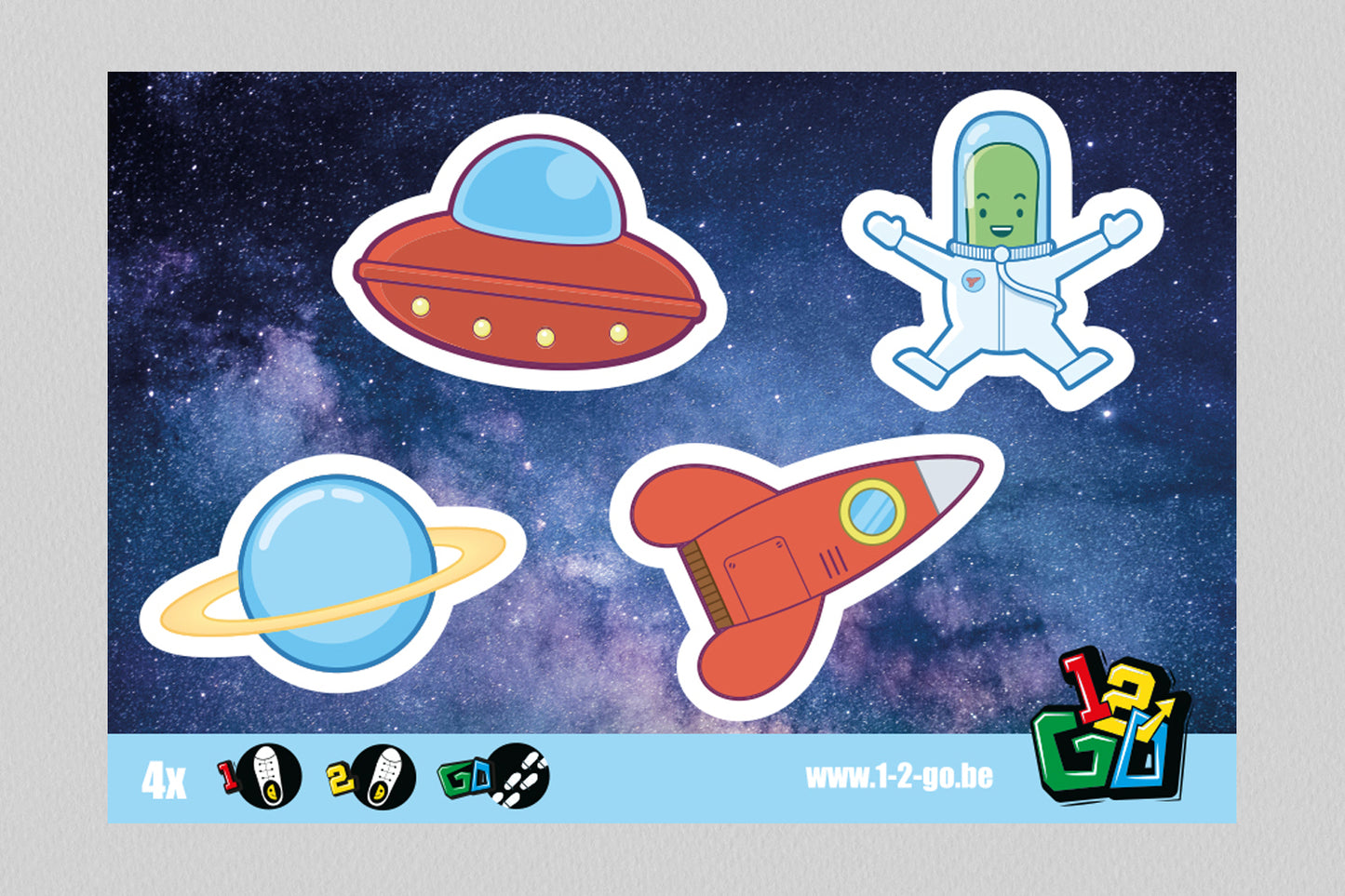 1-2 Go | Schoenstickers | Space