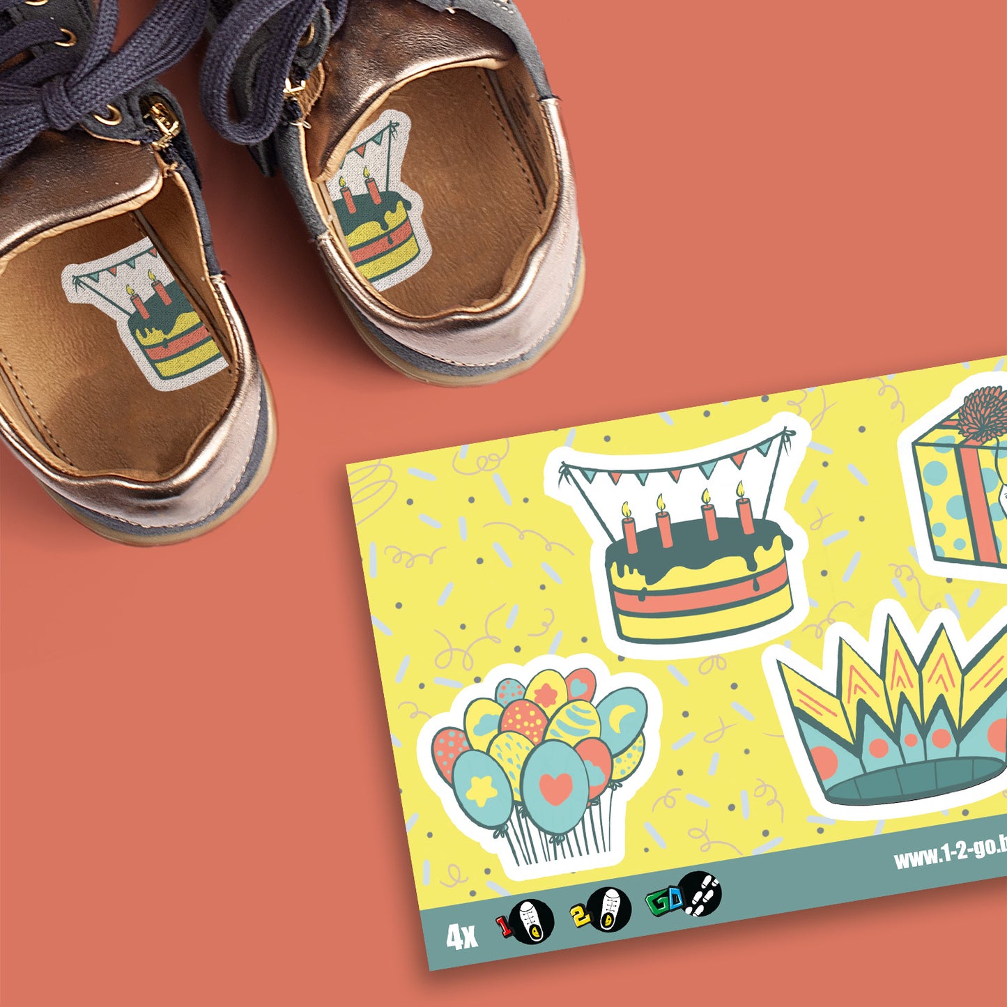 1-2 Go | Schoenstickers | Feest