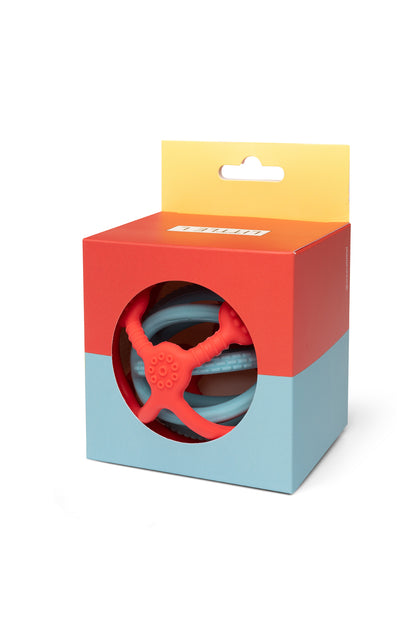 Little L | Sensorische ballen | Oranje en Blauw | 2 stuks