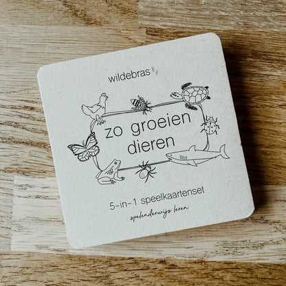 Wildebras | Flashcards | 5 in 1 Memory | Zo Groeien Dieren