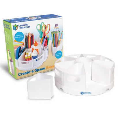 Opbergorganizer met uitneembare bakjes – wit | Learning Resources