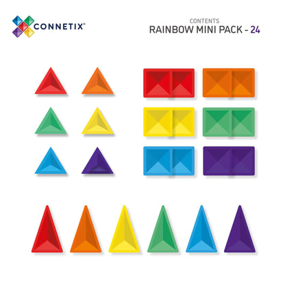 Connetix® | Mini Pack | Rainbow | 24 Stuks |