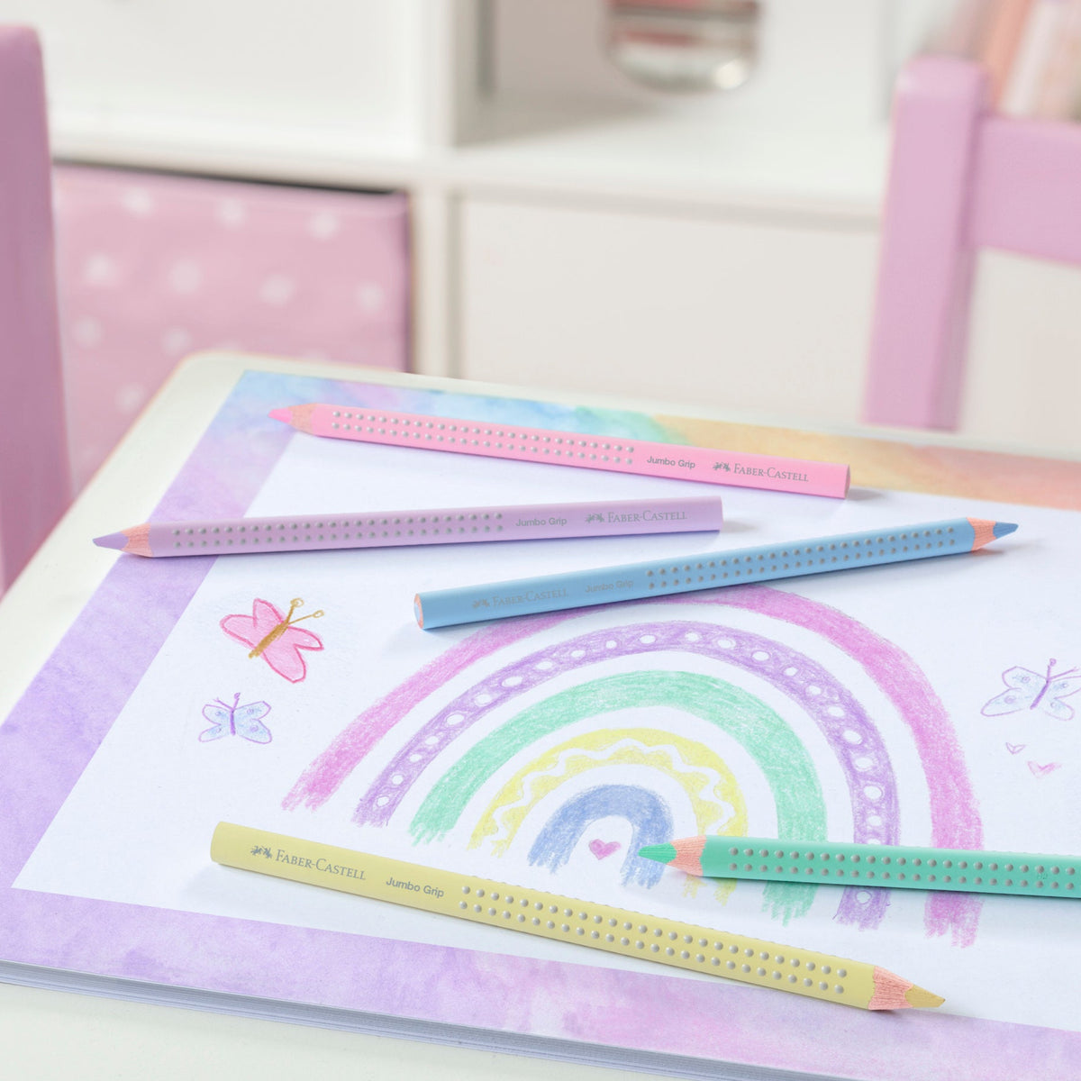 Faber-Castell | Kleurpotlood | Jumbo Grip | Pastel | 5 Stuks (Stap 2)