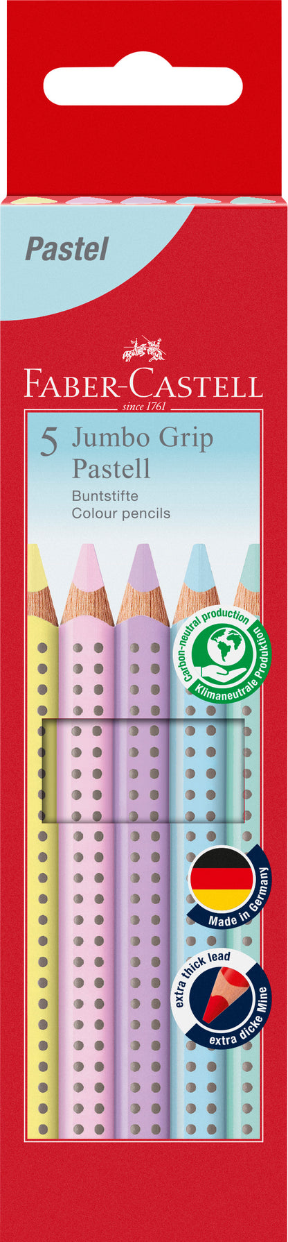 Faber-Castell | Kleurpotlood | Jumbo Grip | Pastel | 5 Stuks (Stap 2)