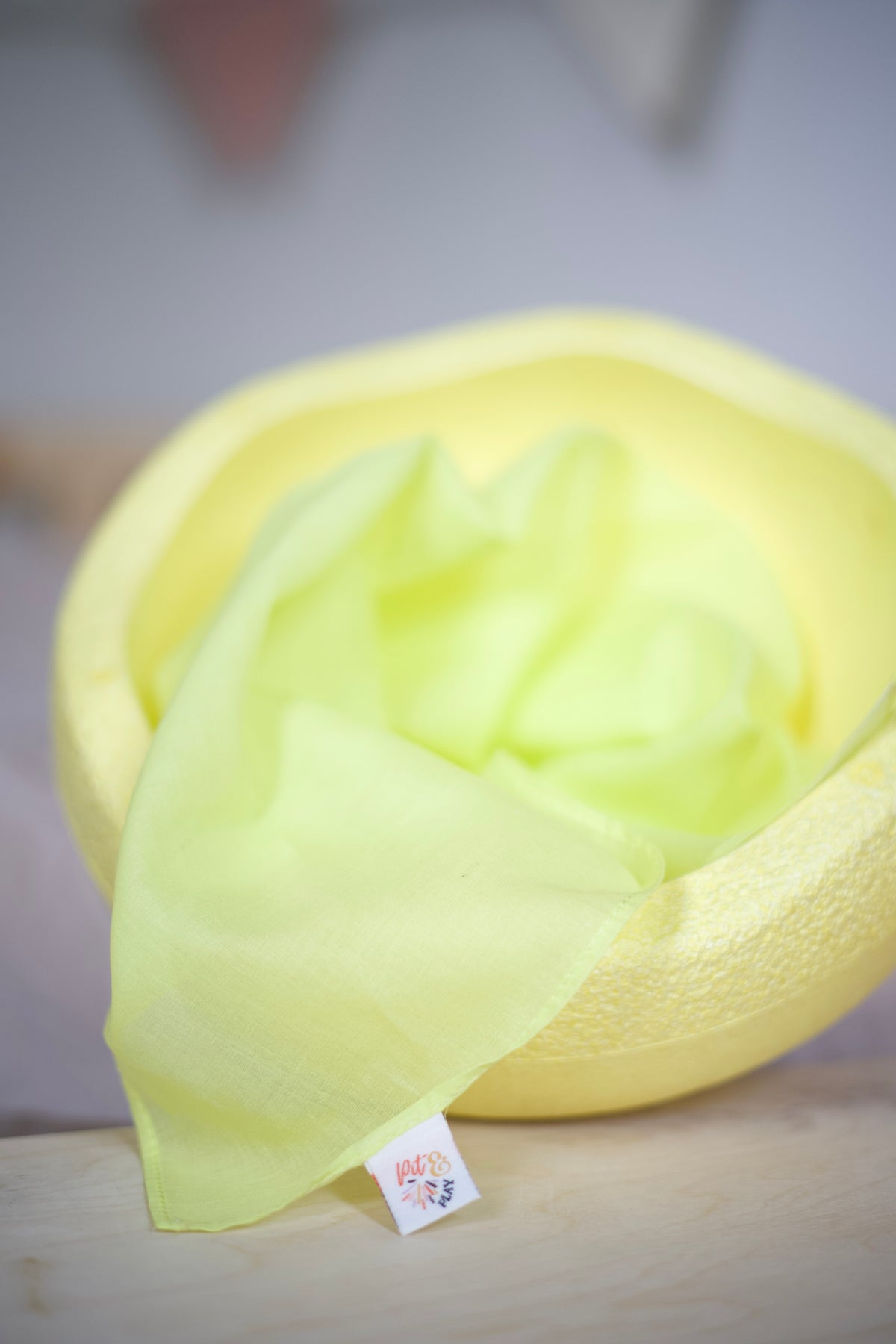 Speeldoek medium - pastel geel | Pit & Play