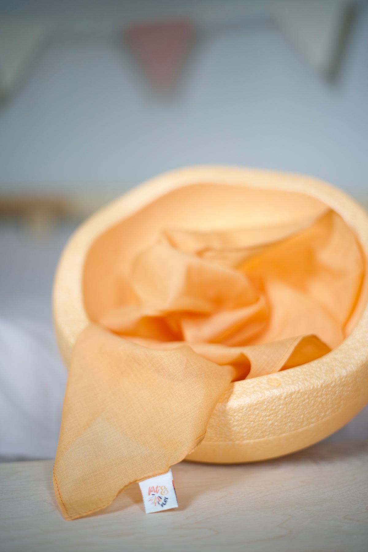 Speeldoek groot - pastel oranje | Pit & Play