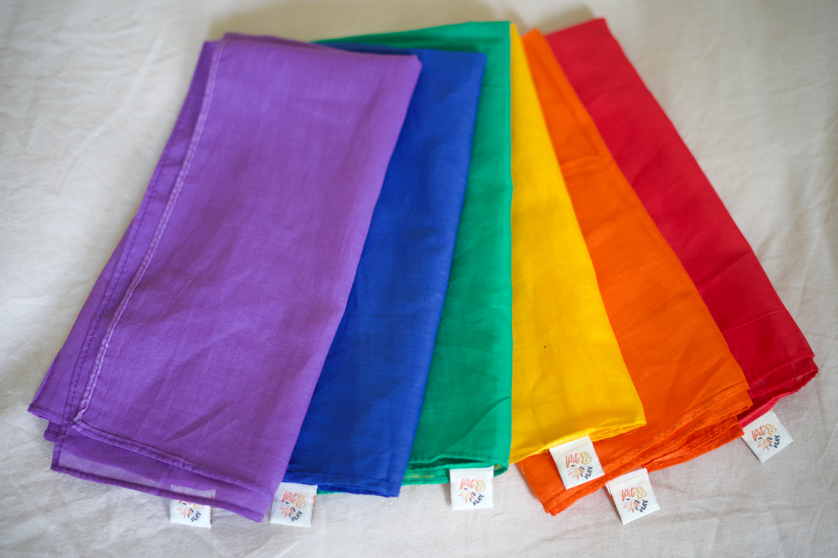 Speeldoeken medium set regenboog - 6 stuks | Pit & Play