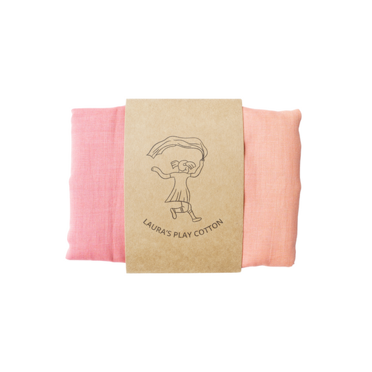 Laura's Play Cotton | Speeldoek | 120x120 cm | Pastel Regenboog