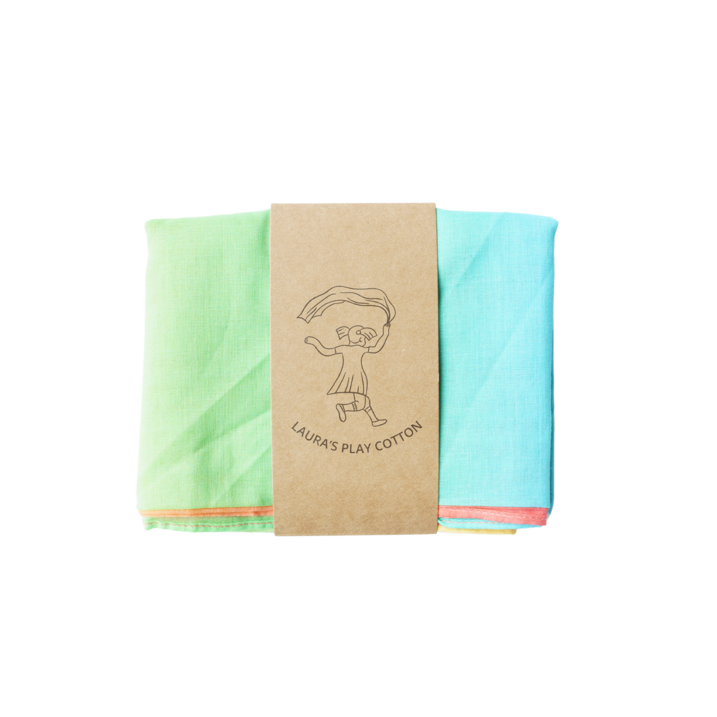 Laura's Play Cotton | Speeldoek | 90x90 cm | Pastel Regenboog