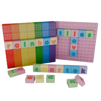 Smartek | Magnetische Bouwblokken | Kleine Letters | 44 stuks