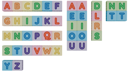 Smartek | Magnetische Bouwblokken | Hoofdletters | 44 stuks