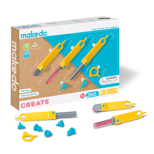 Makedo | Create Kit | 260 Onderdelen | 4 - 8 Makers