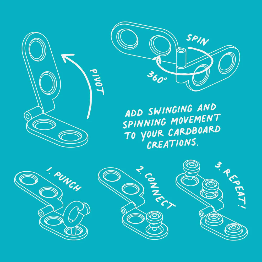 Makedo | Draaibaar scharnier | 6 stuks