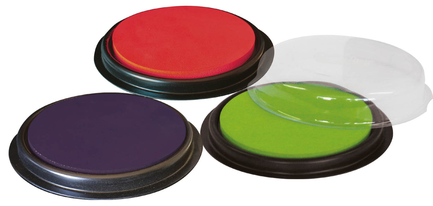 Créa Lign' | Stempelkussen | Maxi | 3 Stuks | Groen, Rood, Paars