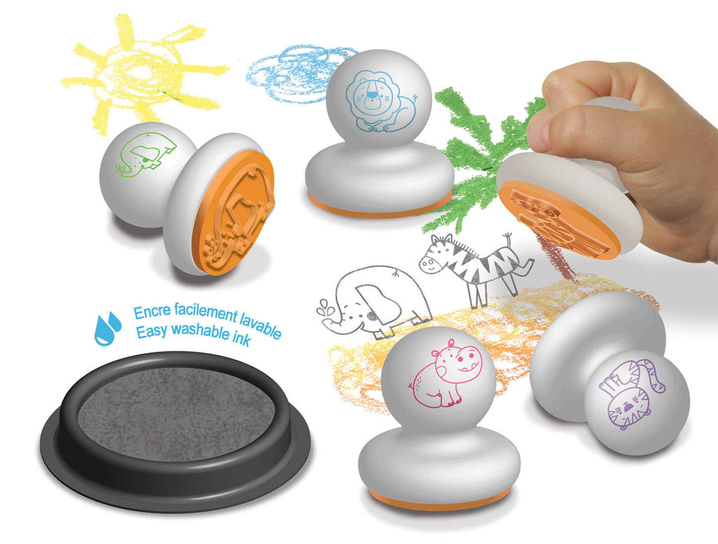 Créa Lign' | Mijn Eerste Stempels | Dieren van de Savanne